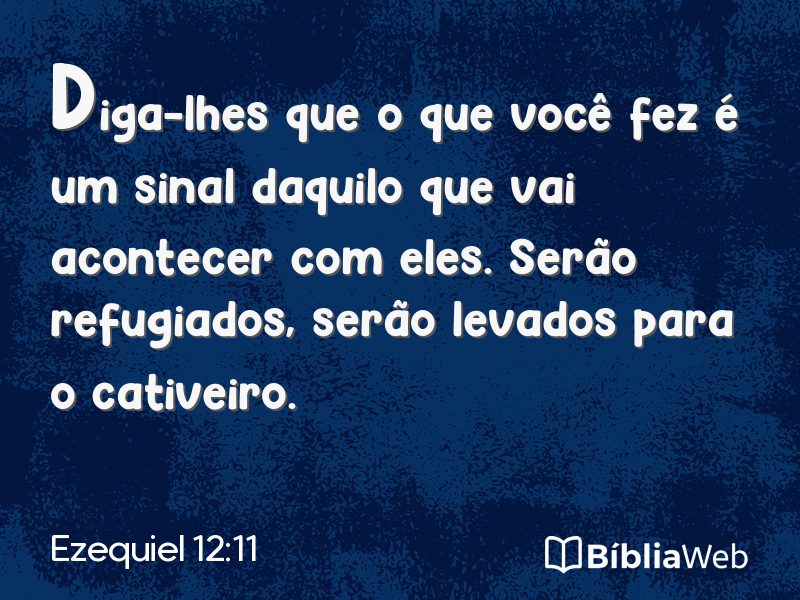 Ezequiel 12:11 em imagem para compartilhar