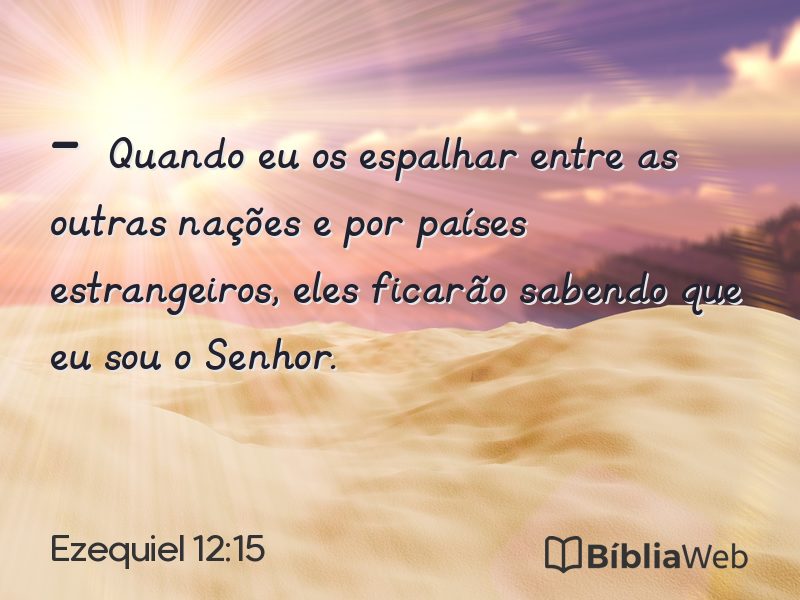 Ezequiel 12:15 em imagem para compartilhar
