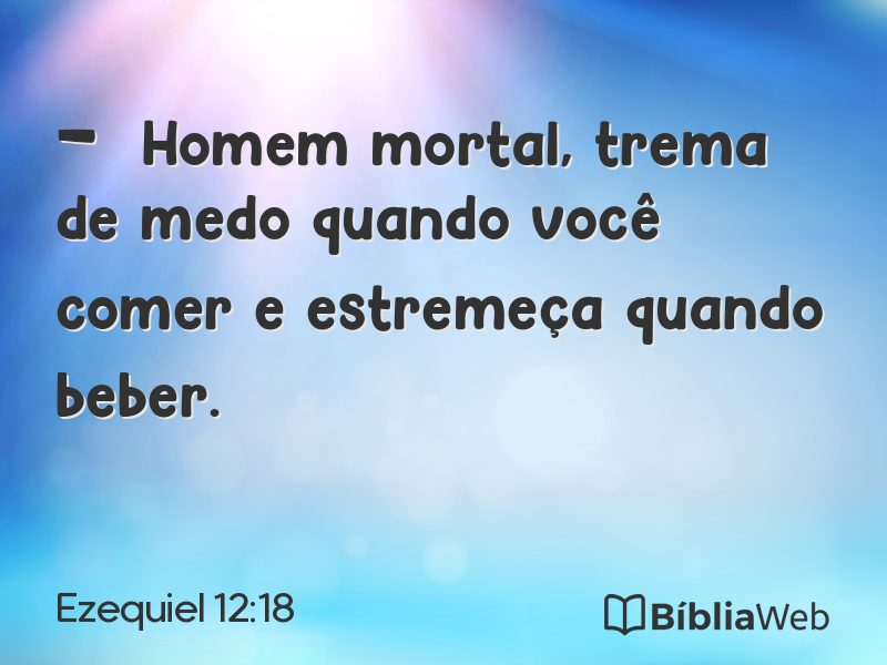 Ezequiel 12:18 em imagem para compartilhar