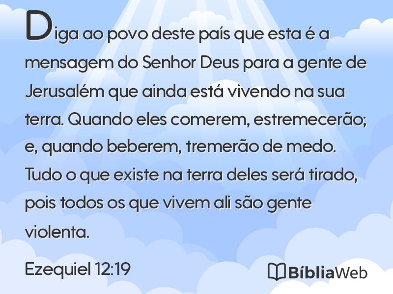 Ezequiel 12:19 em imagem para compartilhar