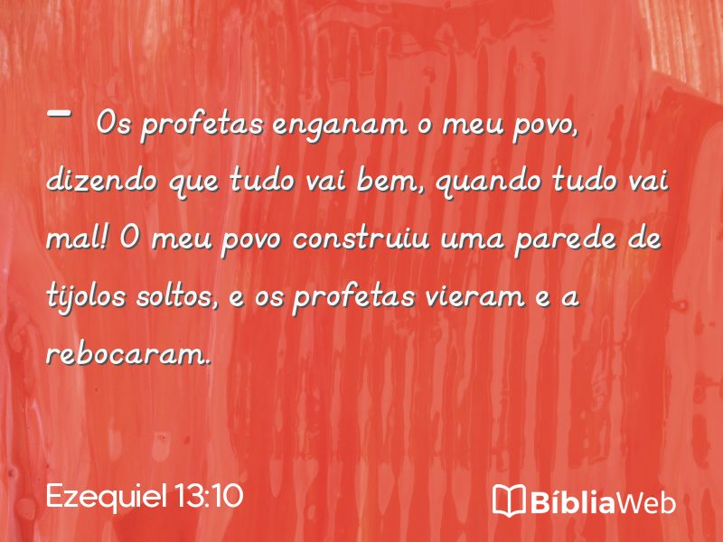 Ezequiel 13:10 em imagem para compartilhar