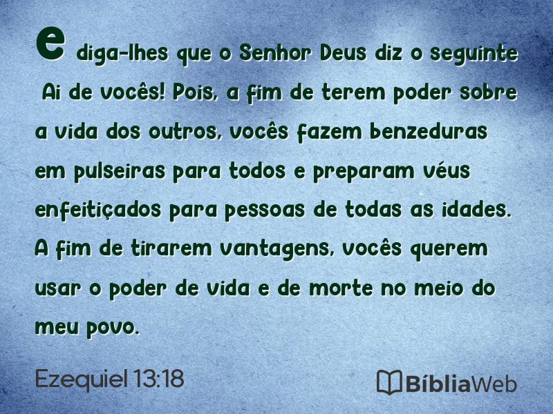 Ezequiel 13:18 em imagem para compartilhar