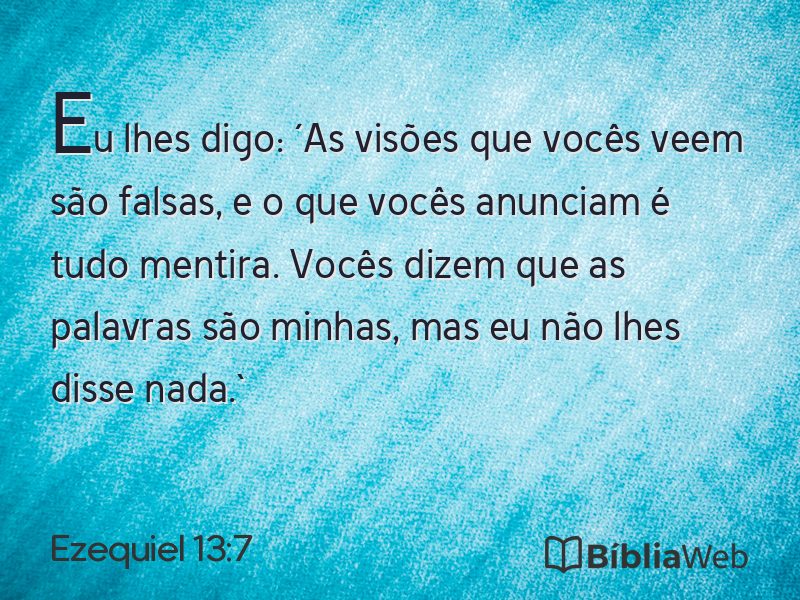 Ezequiel 13:7 em imagem para compartilhar