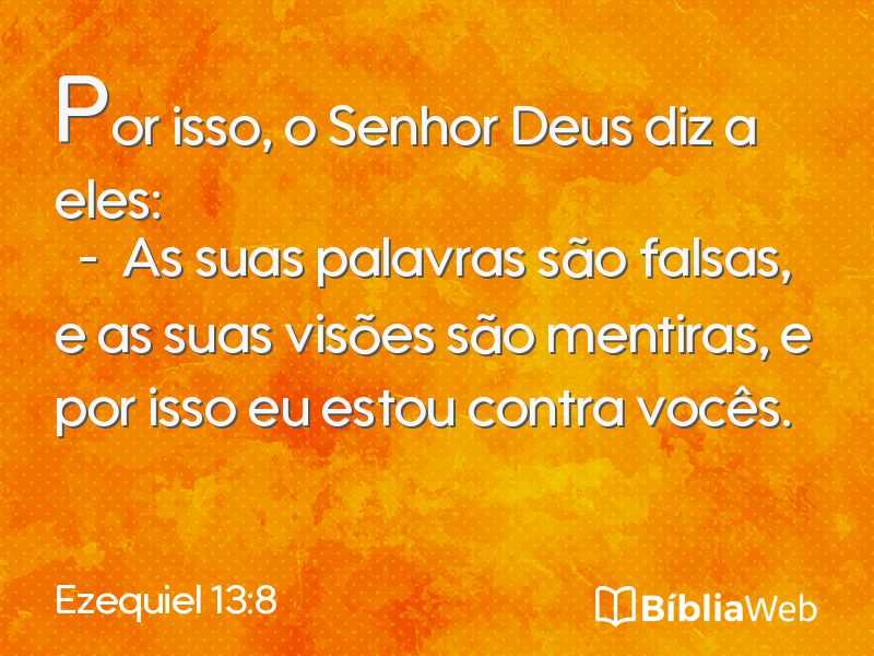 Ezequiel 13:8 em imagem para compartilhar