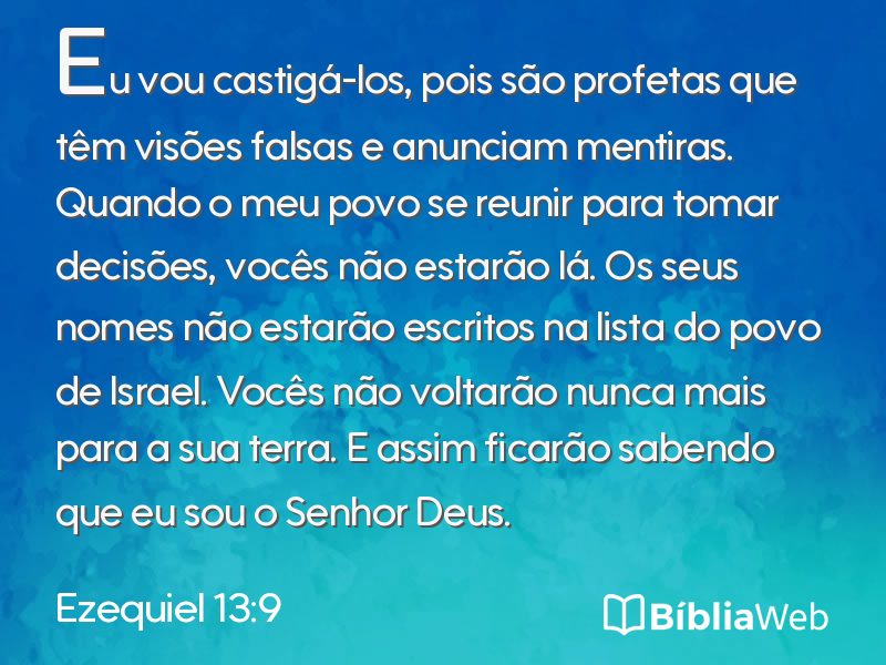 Ezequiel 13:9 em imagem para compartilhar