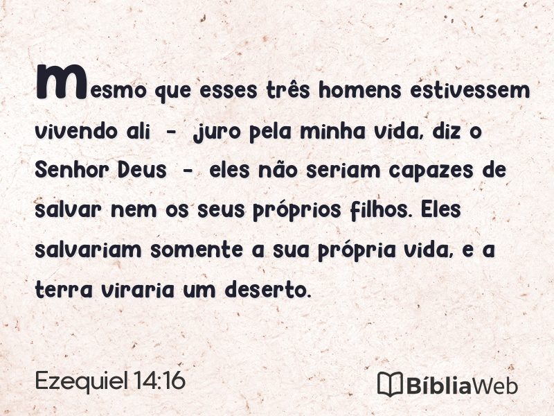 Ezequiel 14:16 em imagem para compartilhar