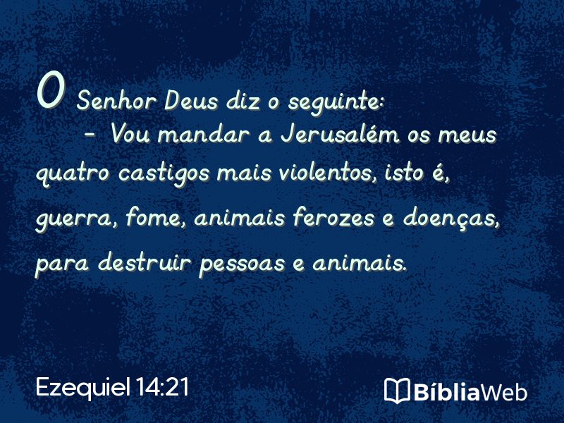 Ezequiel 14:21 em imagem para compartilhar
