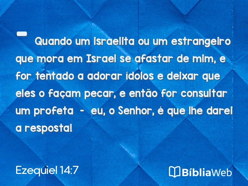 Ezequiel 14:7 em imagem para compartilhar