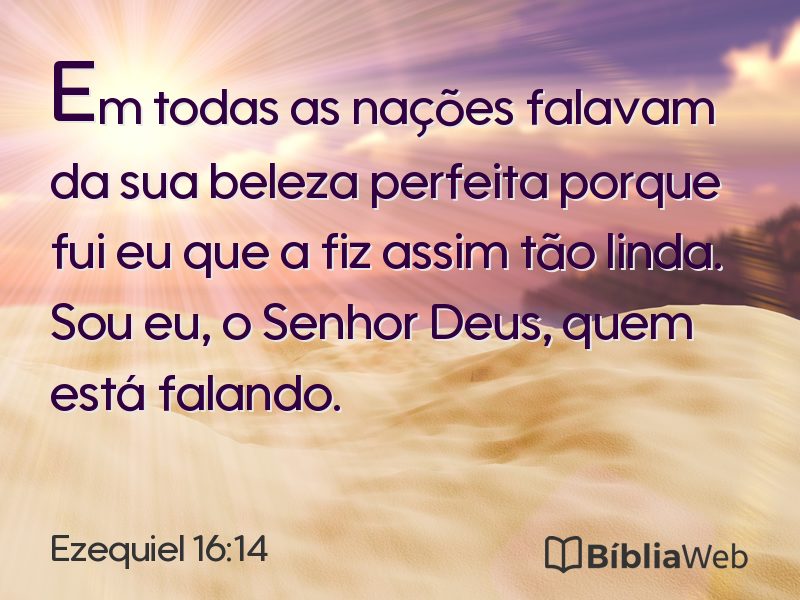 Ezequiel 16:14 em imagem para compartilhar