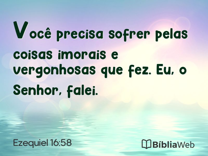 Ezequiel 16:58 em imagem para compartilhar