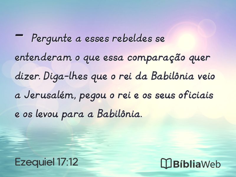 Ezequiel 17:12 em imagem para compartilhar
