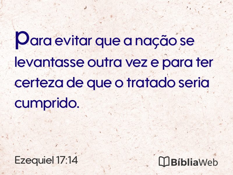 Ezequiel 17:14 em imagem para compartilhar