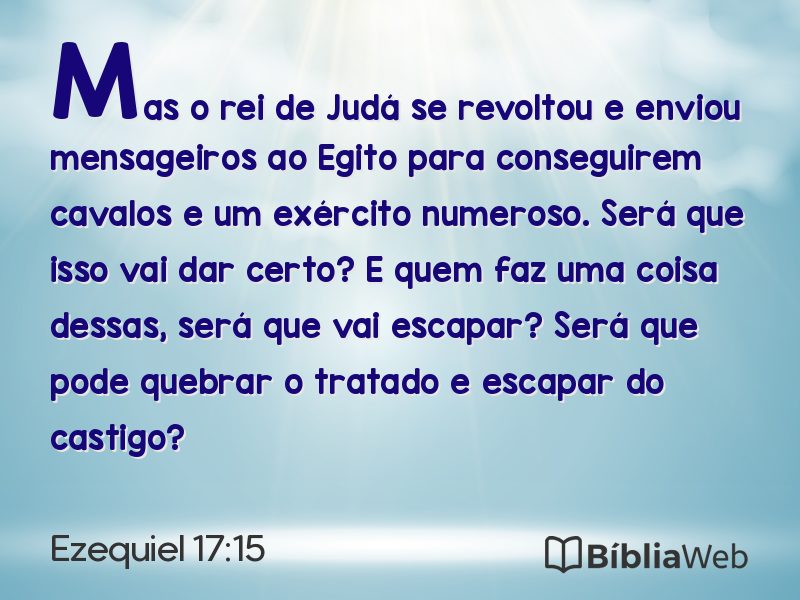 Ezequiel 17:15 em imagem para compartilhar
