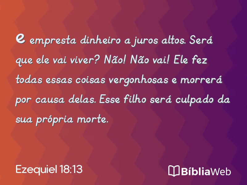 Ezequiel 18:13 em imagem para compartilhar