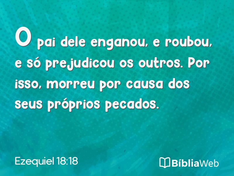 Ezequiel 18:18 em imagem para compartilhar