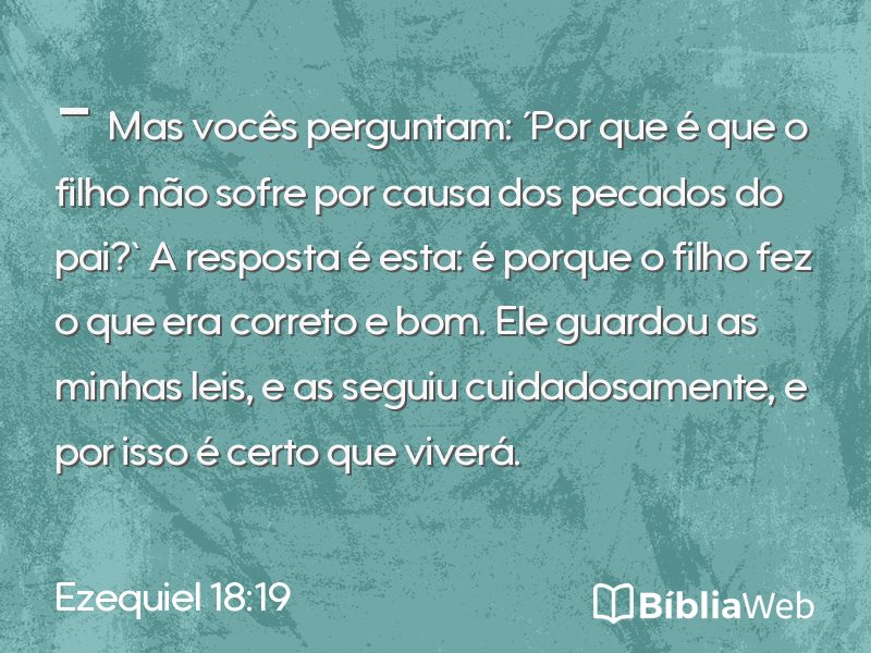 Ezequiel 18:19 em imagem para compartilhar