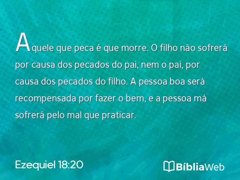 Ezequiel 18:20 em imagem para compartilhar
