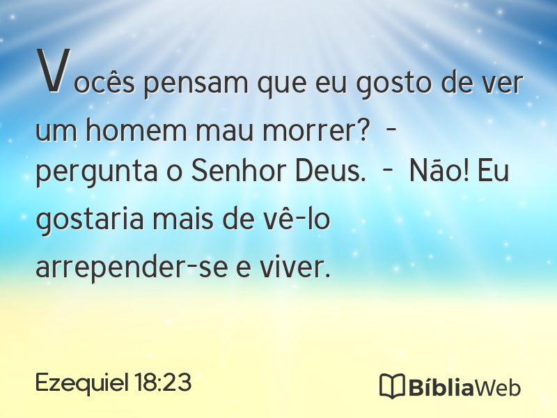 Ezequiel 18:23 em imagem para compartilhar