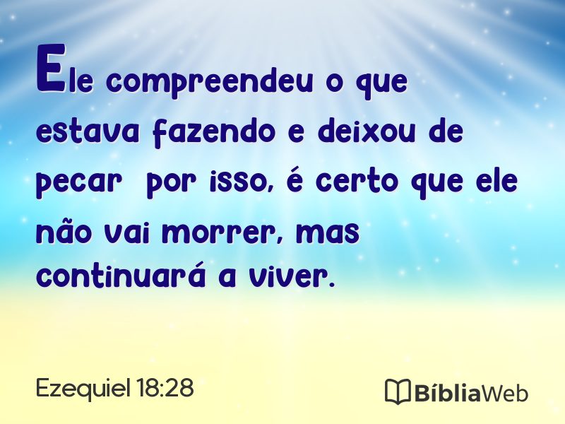 Ezequiel 18:28 em imagem para compartilhar
