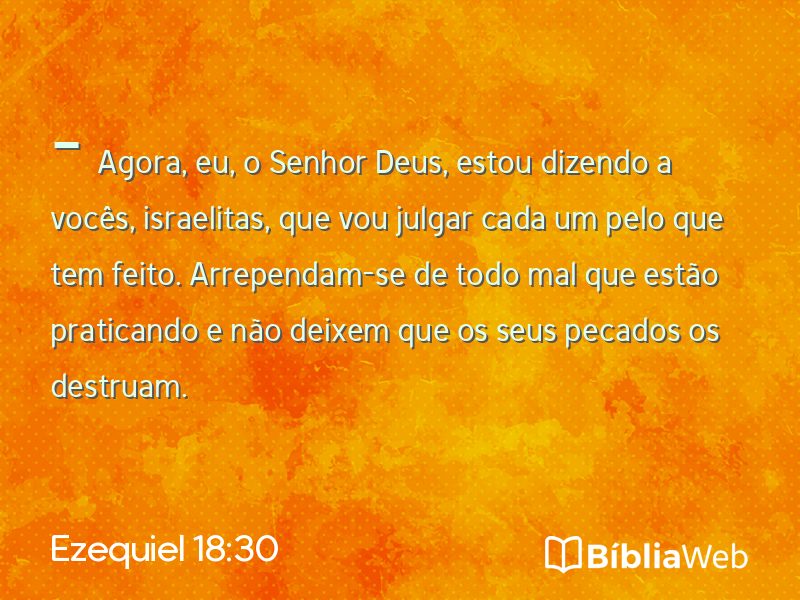 Ezequiel 18:30 em imagem para compartilhar