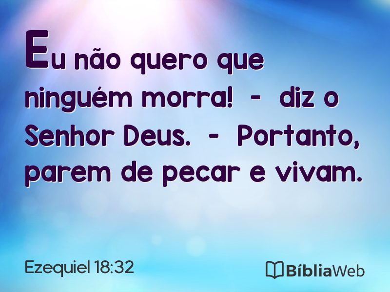 Ezequiel 18:32 em imagem para compartilhar