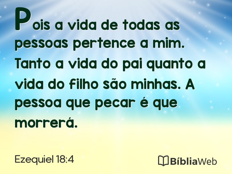 Ezequiel 18:4 em imagem para compartilhar