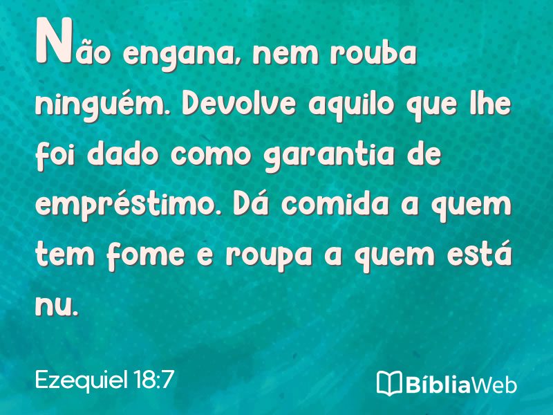 Ezequiel 18:7 em imagem para compartilhar