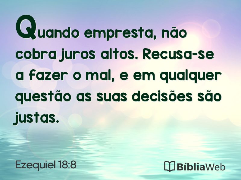 Ezequiel 18:8 em imagem para compartilhar