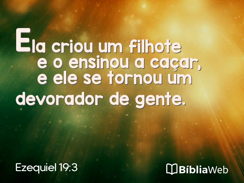 Ezequiel 19:3 em imagem para compartilhar
