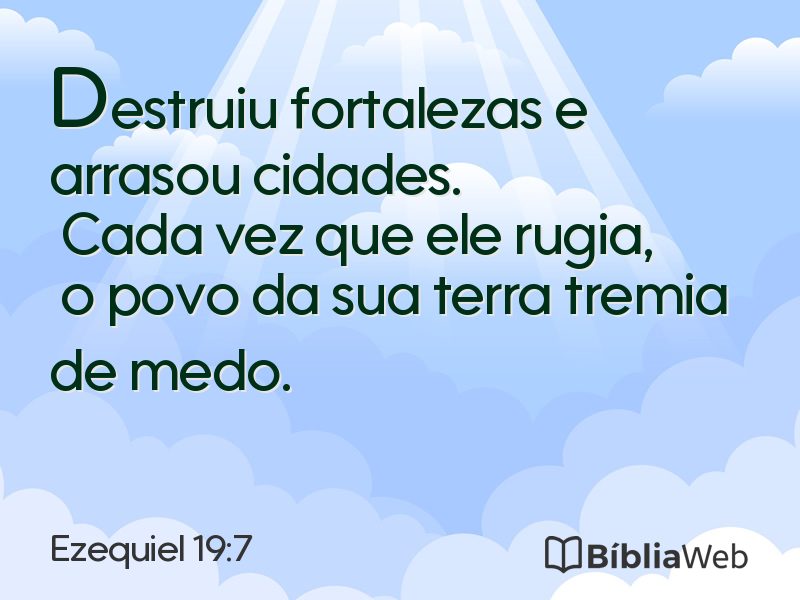 Ezequiel 19:7 em imagem para compartilhar