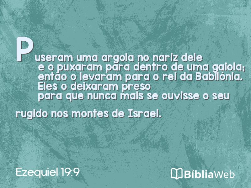 Ezequiel 19:9 em imagem para compartilhar