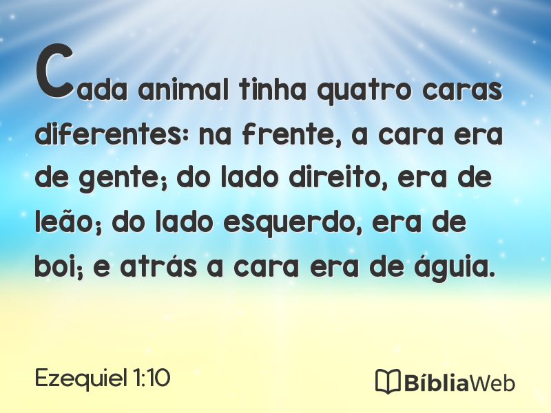 Ezequiel 1:10 em imagem para compartilhar