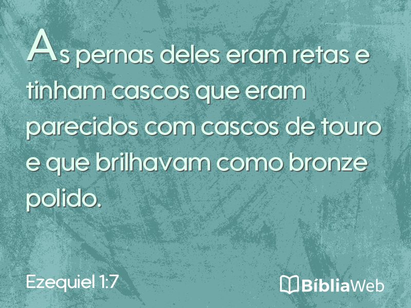 Ezequiel 1:7 em imagem para compartilhar
