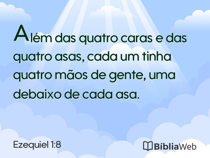 Ezequiel 1:8 em imagem para compartilhar