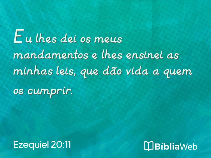 Ezequiel 20:11 em imagem para compartilhar