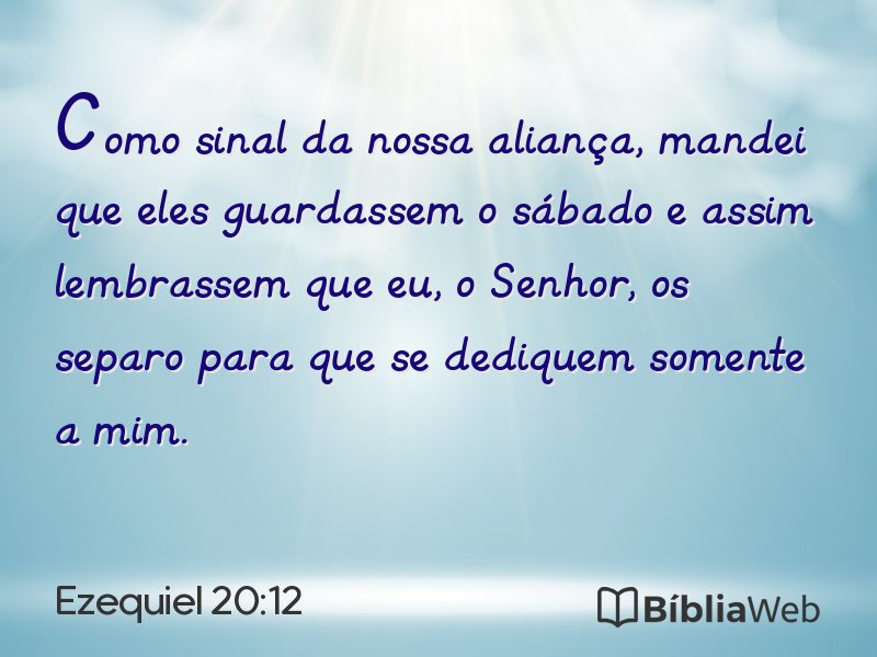 Ezequiel 20:12 em imagem para compartilhar