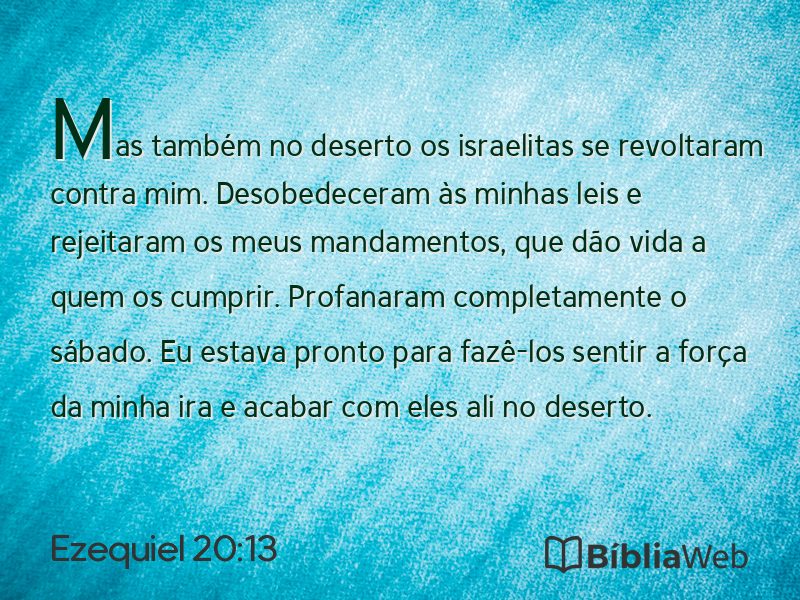 Ezequiel 20:13 em imagem para compartilhar