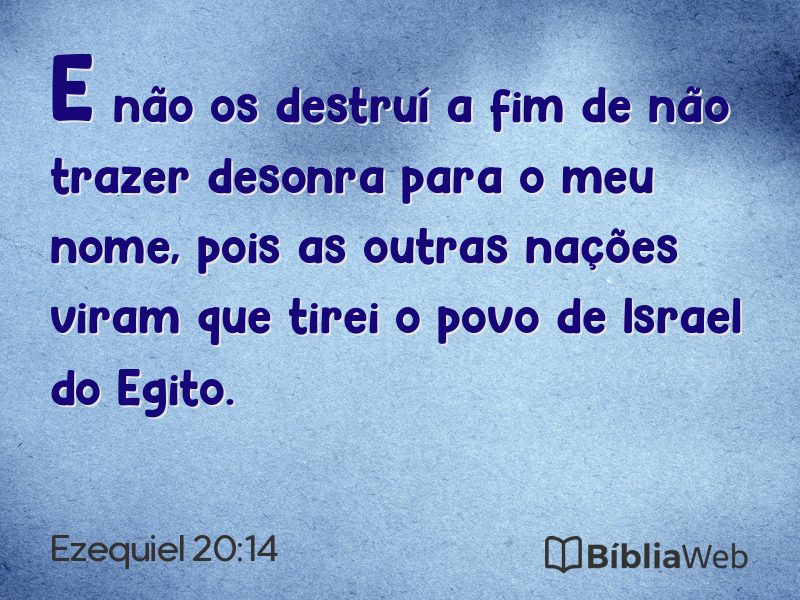Ezequiel 20:14 em imagem para compartilhar