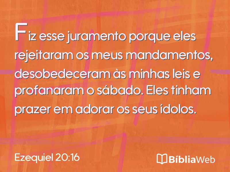 Ezequiel 20:16 em imagem para compartilhar