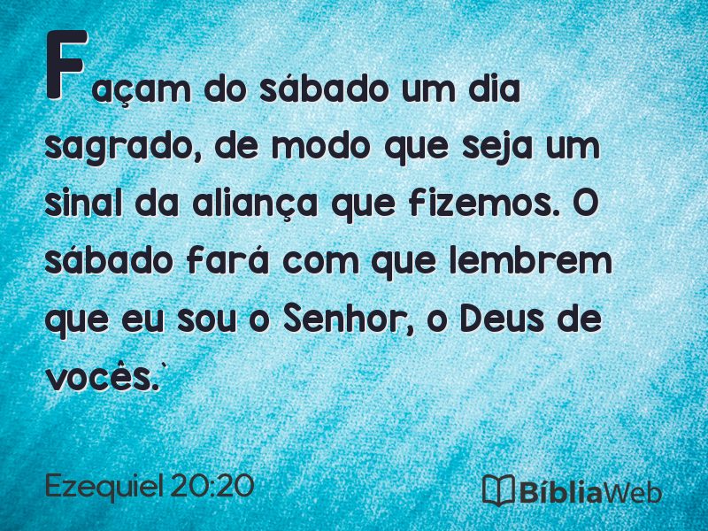 Ezequiel 20:20 em imagem para compartilhar