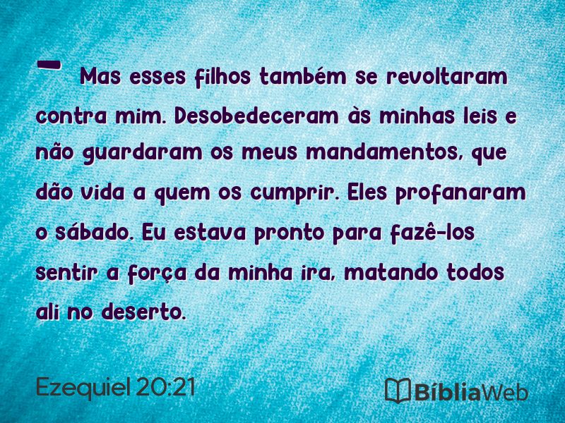 Ezequiel 20:21 em imagem para compartilhar