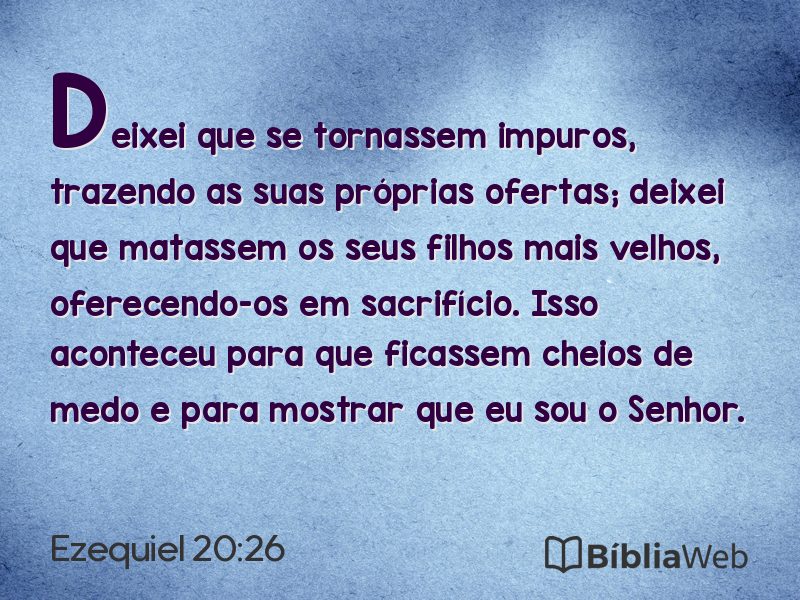 Ezequiel 20:26 em imagem para compartilhar