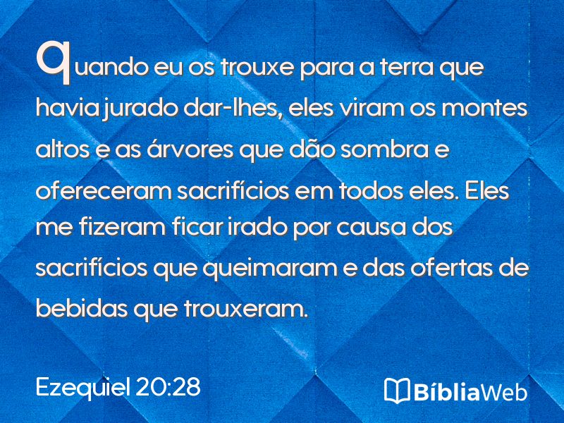 Ezequiel 20:28 em imagem para compartilhar