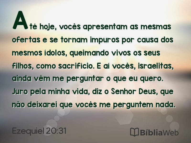 Ezequiel 20:31 em imagem para compartilhar