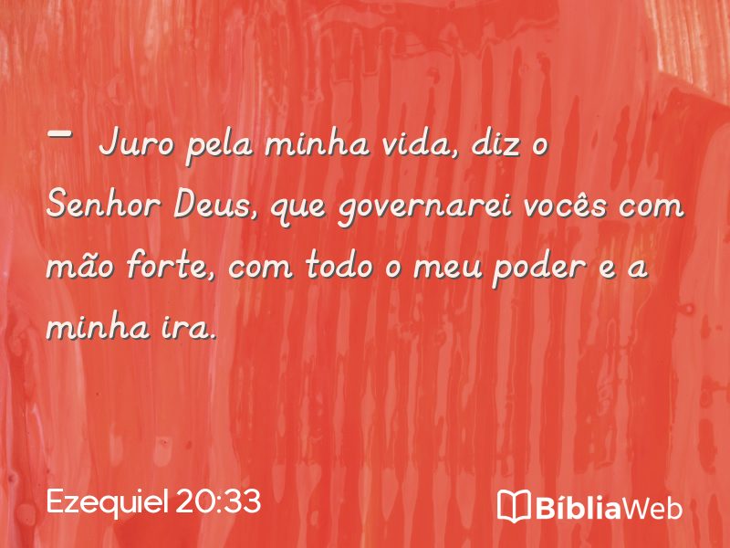 Ezequiel 20:33 em imagem para compartilhar