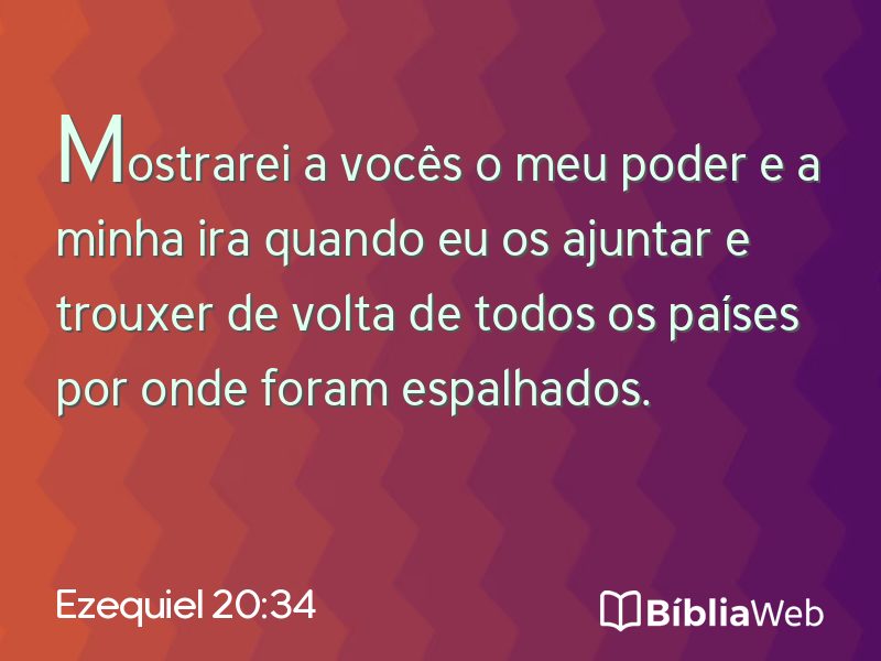 Ezequiel 20:34 em imagem para compartilhar