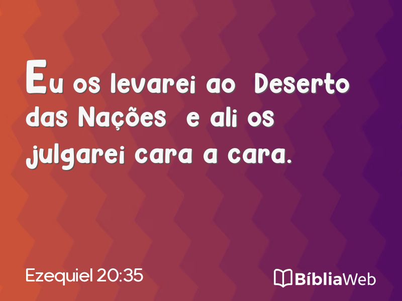 Ezequiel 20:35 em imagem para compartilhar