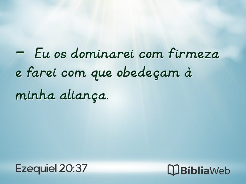 Ezequiel 20:37 em imagem para compartilhar