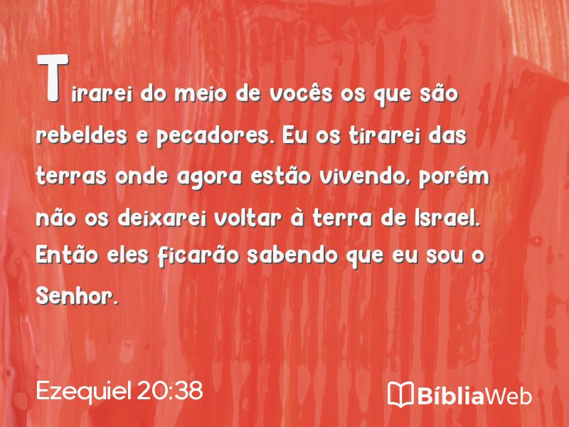 Ezequiel 20:38 em imagem para compartilhar