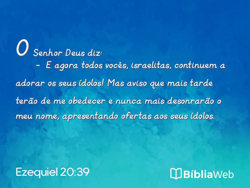 Ezequiel 20:39 em imagem para compartilhar